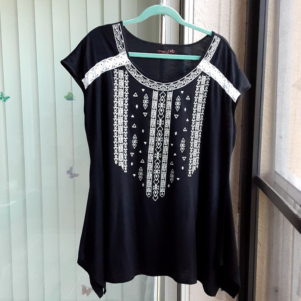RXB Sleeveless Black Tunic, Size XXL